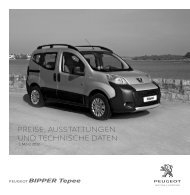 PREISE, AUSSTATTUNGEN UND TECHNISCHE DATEN - Peugeot