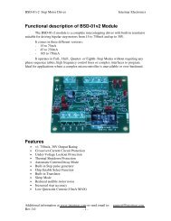 Functional description of BSD-01v2 Module Features - Loreti.it