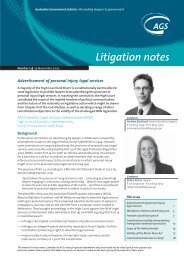 Litigation Notes â AGS - Australian Government Solicitor