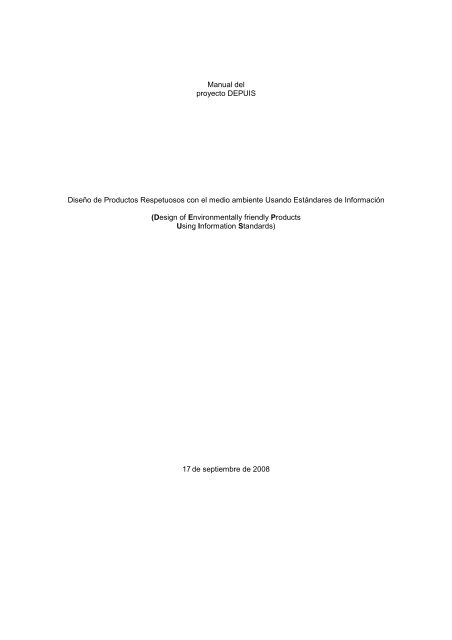 Manual del proyecto DEPUIS