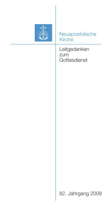 Jahres-Inhaltsverzeichnis »leitgedanken« 2008 - Bischoff Verlag