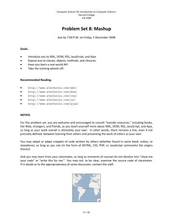 Problem Set 8: Mashup - Index of