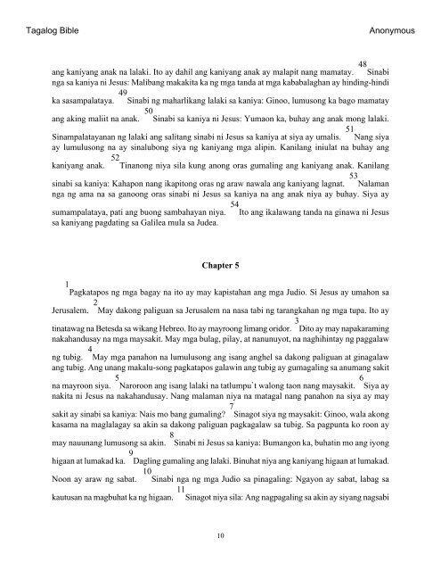 The Holy Bible: Tagalog Portion - Bible Study Guides