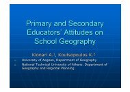 Primary and Secondary Educators' Attitudes on School Geography