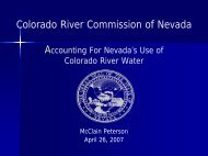 Return Flow Credits - Colorado River Commission of Nevada - State ...