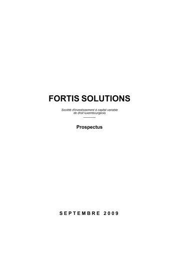 FORTIS SOLUTIONS - BNP Paribas Investment Partners