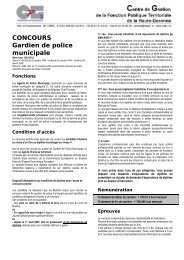 CONCOURS Gardien de police municipale - CDG31