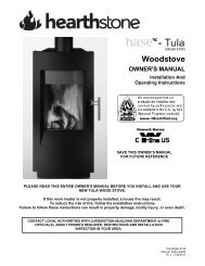 Hase Tula 8190 Manual - Hearthstone Stoves