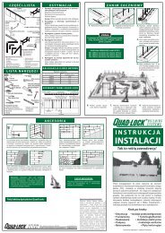 INSTRUKCJA INSTALACJI Tak to robiÃ„Â… zawodowcy!