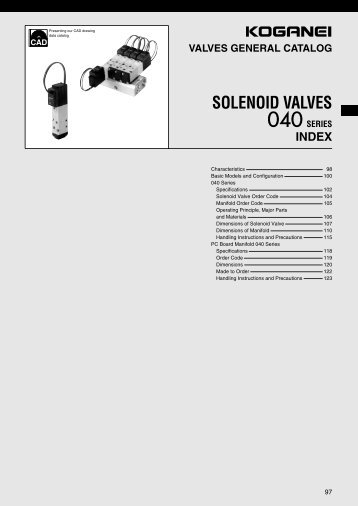 PDF Koganei Solenoid Valves 040 Series - United Automation