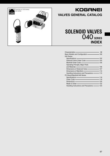 PDF Koganei Solenoid Valves 040 Series - United Automation