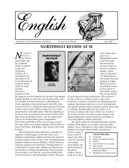 2006-2007 Newsletter - Department of English - University of Oregon