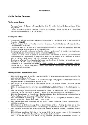 Curriculum Vitae - Facultad de Derecho - Universidad de Buenos ...
