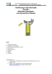 Abstrakte Datentypen und dynamische Klassen - VLiN