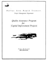 Quality Assurance Program for Capital Improvement Projects - Dart