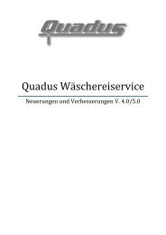 Neuerungen Quadus Wäschereiservice V. 5.1