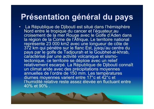 Présentation de la Direction de l'Eau - MaWaRi.net