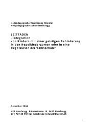 LEITFADEN âIntegration von Kindern mit einer ... - Hps-heerbrugg.ch