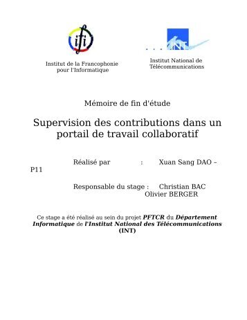 rapport en version pdf (500 ko) - DÃ©partement Informatique