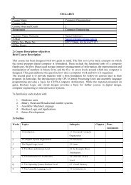 SYLLABUS 1) Course Name Computer Organization Course Code ...