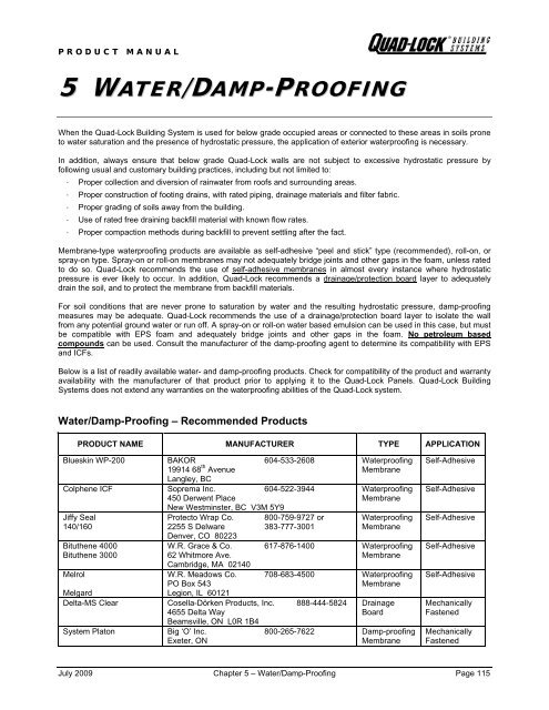 B - Quad-Lock Building Systems