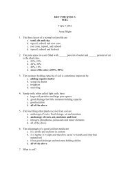 KEY FOR QUIZ 3: SOIL Topic # 2052 Anna Blight 1. The three layers ...