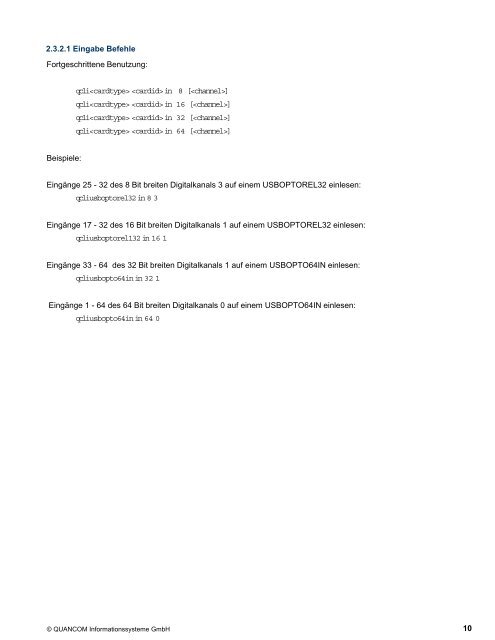 QCLI - QUANCOM Informationssysteme GmbH