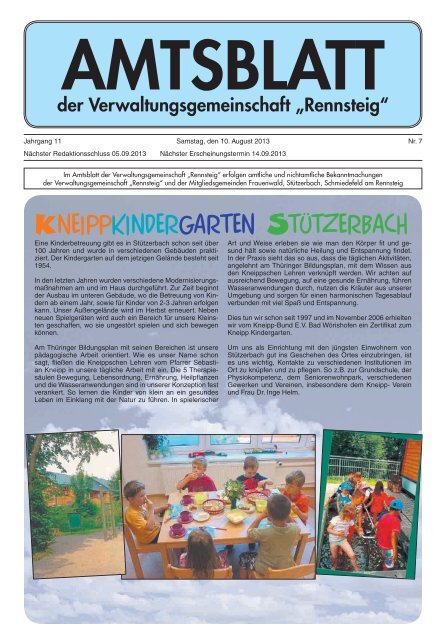 Kneippkindergarten StÃ¼tzerbach - VG Rennsteig