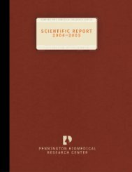 2005 Scientific Report - Pennington Biomedical Research Center