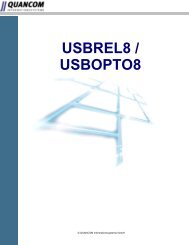 USBREL8 / USBOPTO8 - QUANCOM Informationssysteme GmbH