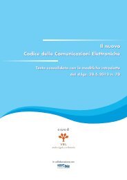 Nuovo Codice delle Comunicazioni Elettroniche - Consumers' Forum