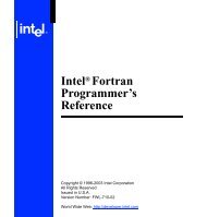 Intel Â® Fortran Programmer's Reference - NSCL docs page