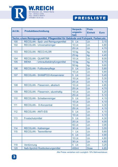 Verkaufsprogramm Juni 2008 - w-reich.eu