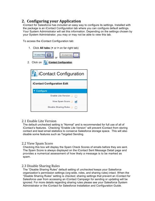 iC4SF User Guide 3 - iContact