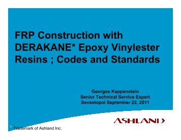 FRP Construction with DERAKANE* Epoxy Vinylester Resins ...