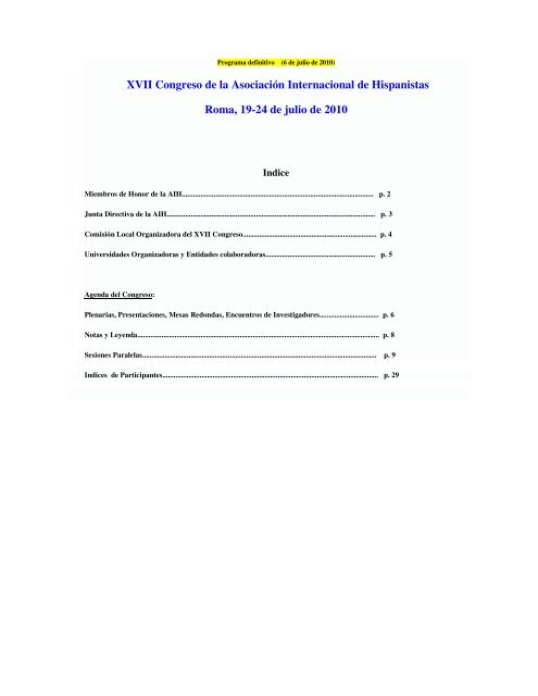 XVII Congreso de la Asociación Internacional de ... - CISADU