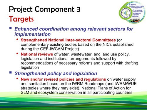 IWCAM 2 targets.pdf - Caribbean Environmental Health Institute