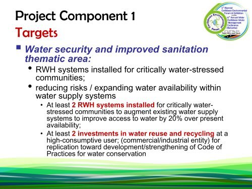 IWCAM 2 targets.pdf - Caribbean Environmental Health Institute