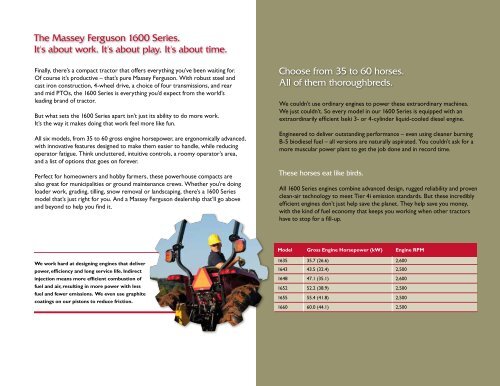 MF 1600/1500 Series Brochure - Massey Ferguson