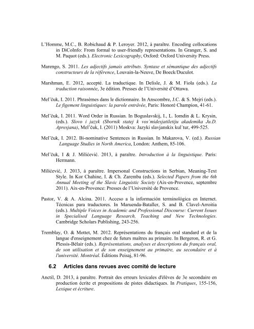 PDF (270Ko) - Observatoire de linguistique Sens-Texte (OLST ...