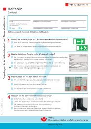 Fragebogen für Arbeitssicherheit und Gesundheitsschutz Helfer/in