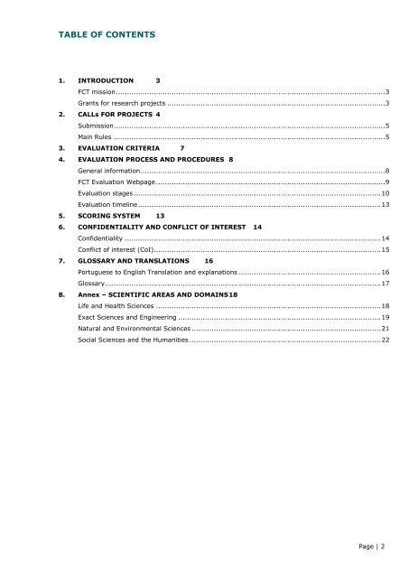 FCT Project Grant Schemes