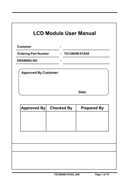 LCD Module User Manual