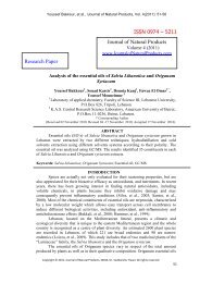 ISSN 0974 â 5211 Journal of Natural Products Research Paper