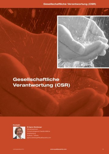 Gesellschaftliche Verantwortung (CSR) - Quality Austria