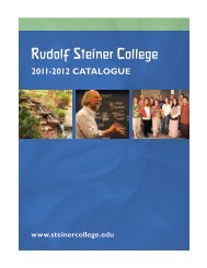 College Catalogue - Rudolf Steiner College