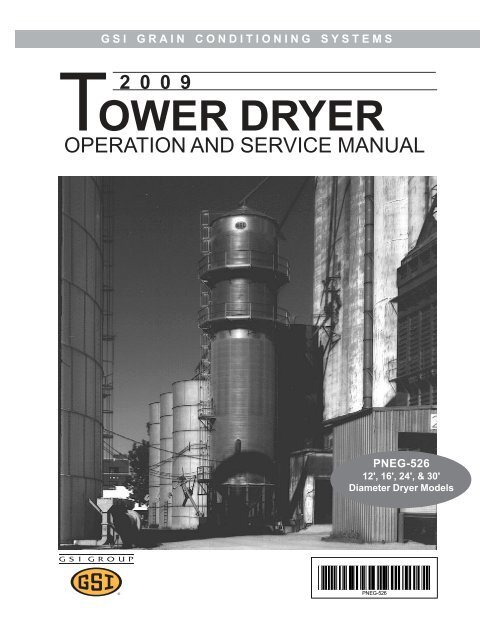 Commercial Tower Dryer Operator's Manual - GSI Group, LLC