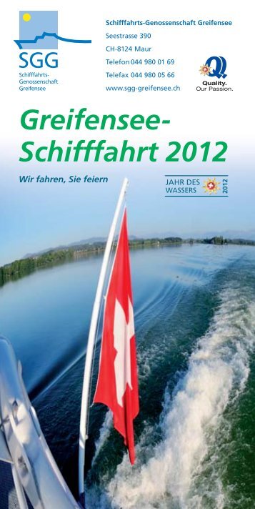 Greifensee- Schifffahrt 2012