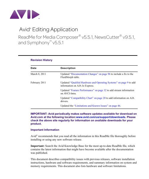 Avid® Editing Application