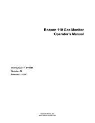 Beacon 110 Gas Monitor Operator's Manual